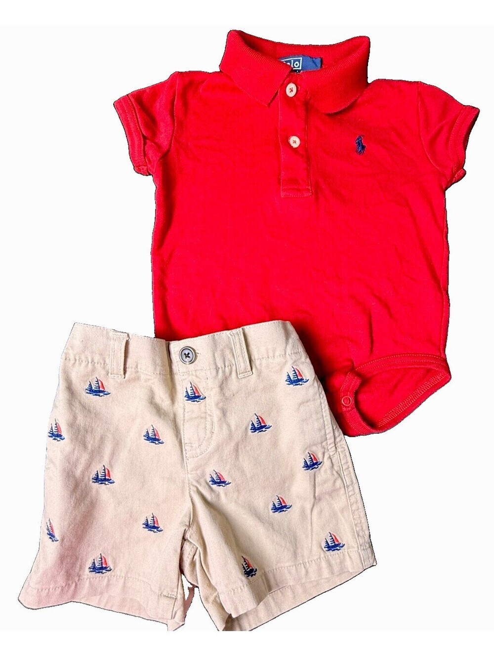 Ralph Lauren Baby 9 romper  & Shorts 12 M